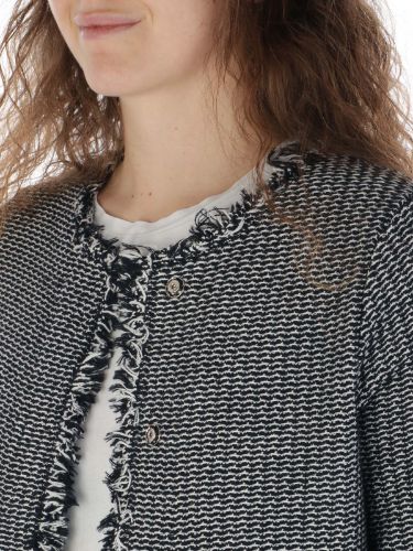 Immagine di BASE | Cardigan Donna in Cotone con Frange