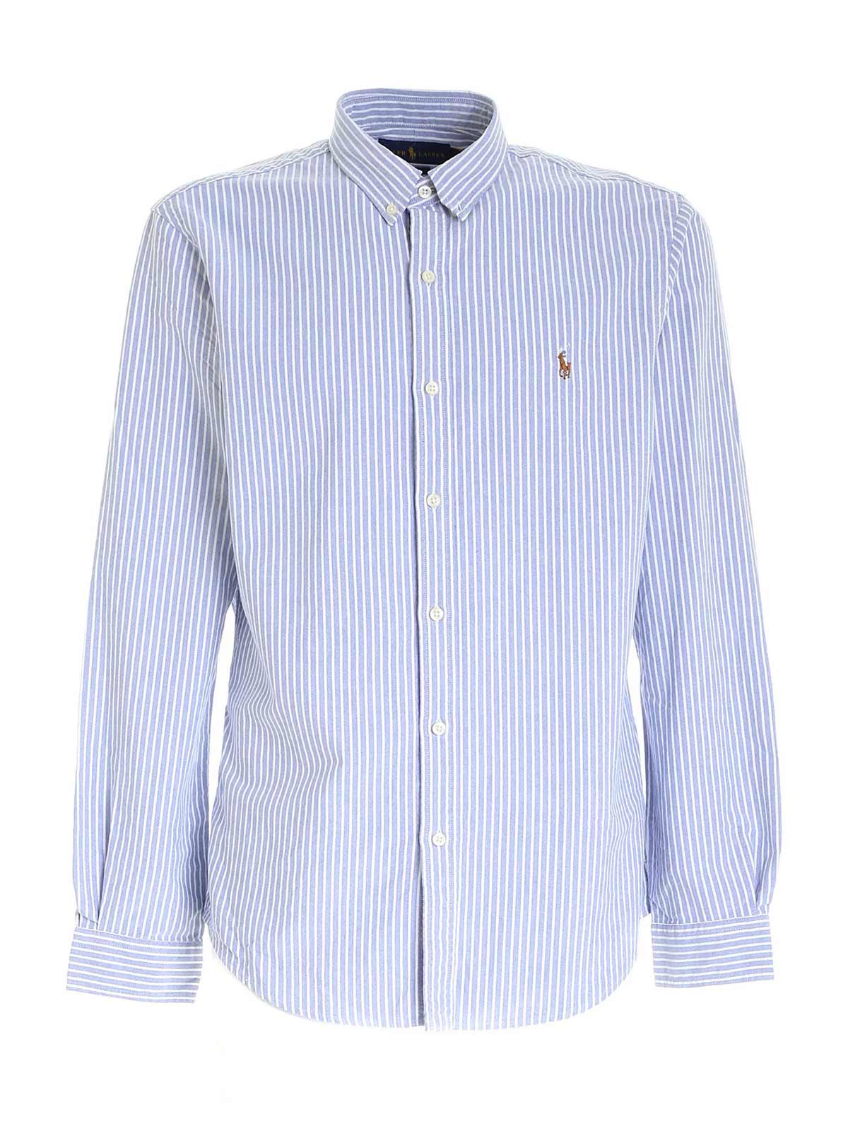 Polo Ralph Lauren Camicie Long Sleeve Sport Shirt BLUE/WHITE ...