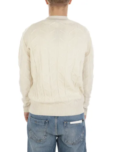 Picture of ALTEA | Men's Cable Knit Sweater in Wool and Cashmere