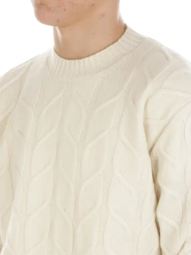 Picture of ALTEA | Men's Cable Knit Sweater in Wool and Cashmere