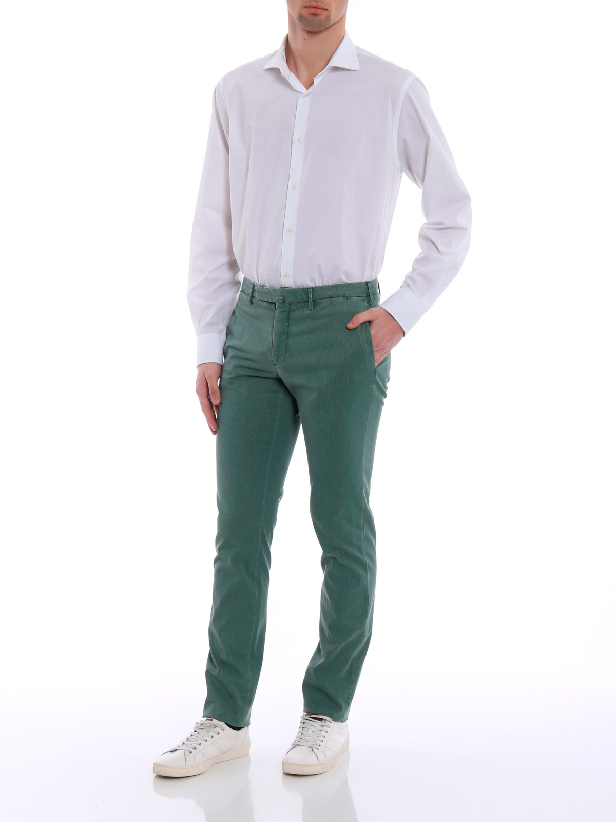 Navy Velvet Flare Trousers - Beatrice von Tresckow Designs