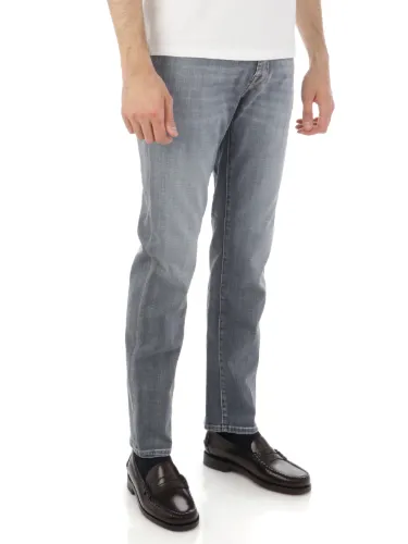 Picture of JACOB COHEN | Men's Slim Scott Trousers in Cotton