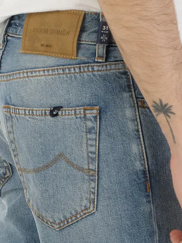 Picture of JACOB COHEN | Men's 5 Pokets Jude Jeans in Cotton
