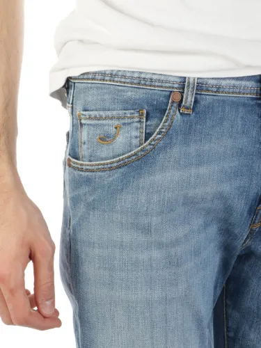 Picture of JACOB COHEN | Men's 5 Pocket Slim Fit Jeans Scott in Cotton