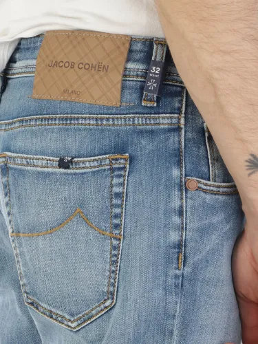 Picture of JACOB COHEN | Men's 5 Pocket Slim Fit Jeans Scott in Cotton
