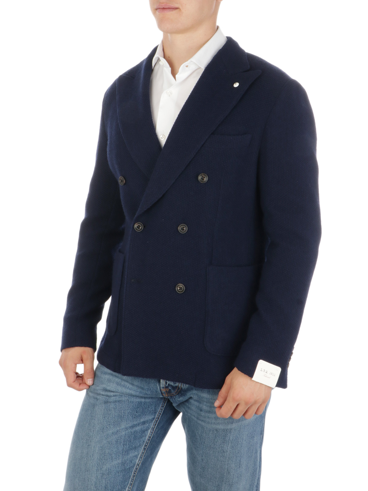Picture of LBM 1911 | Men's Double-Breasted Honeycomb Blazer