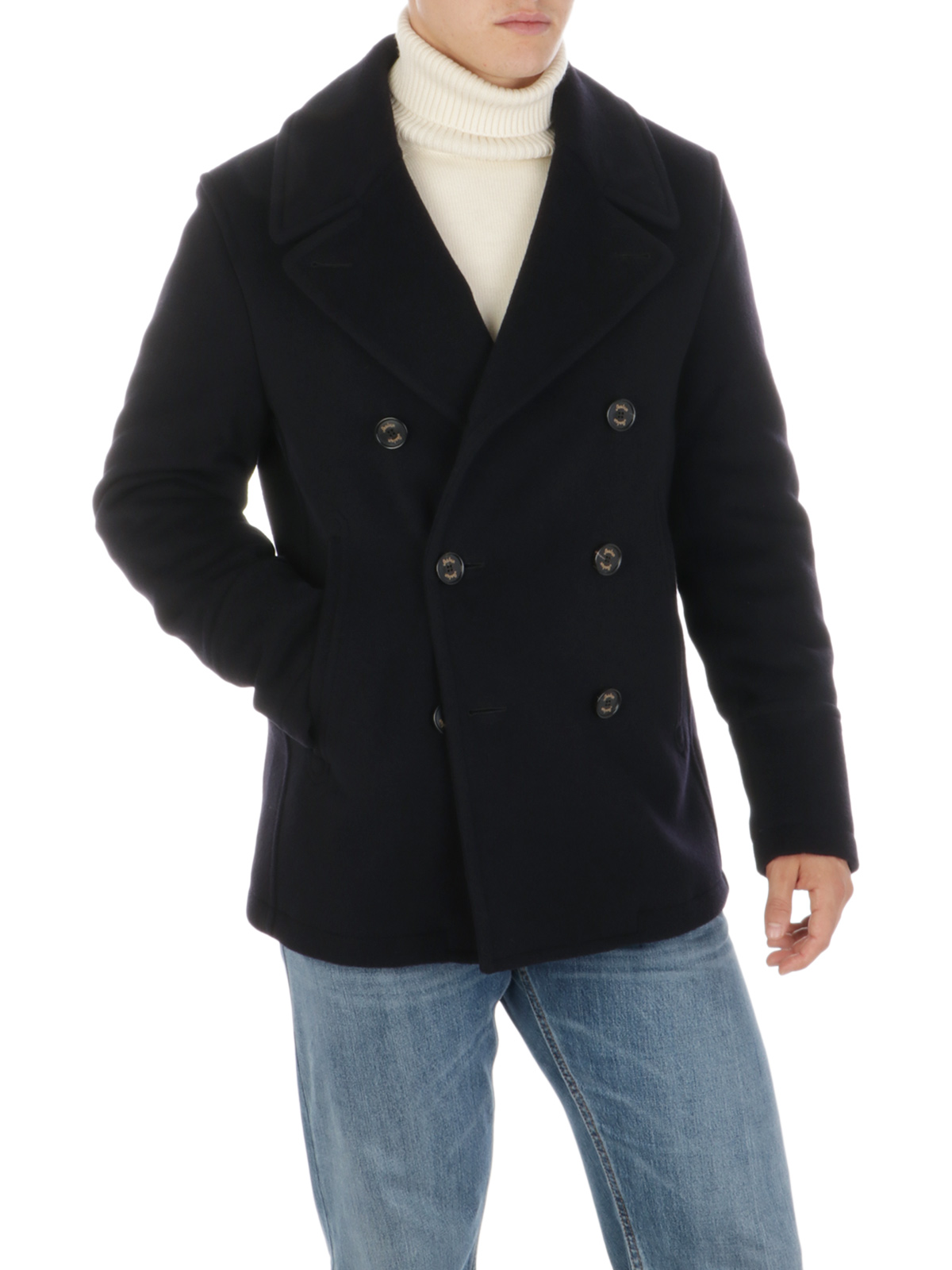 Picture of SEALUP | Men's Cashmere Blend Amalfi Peacoat