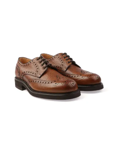 Picture of BERWICK 1707 | Men's Suede Derby Brogue Shoes