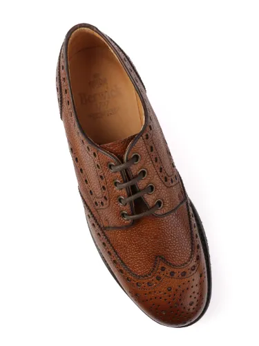 Picture of BERWICK 1707 | Men's Suede Derby Brogue Shoes
