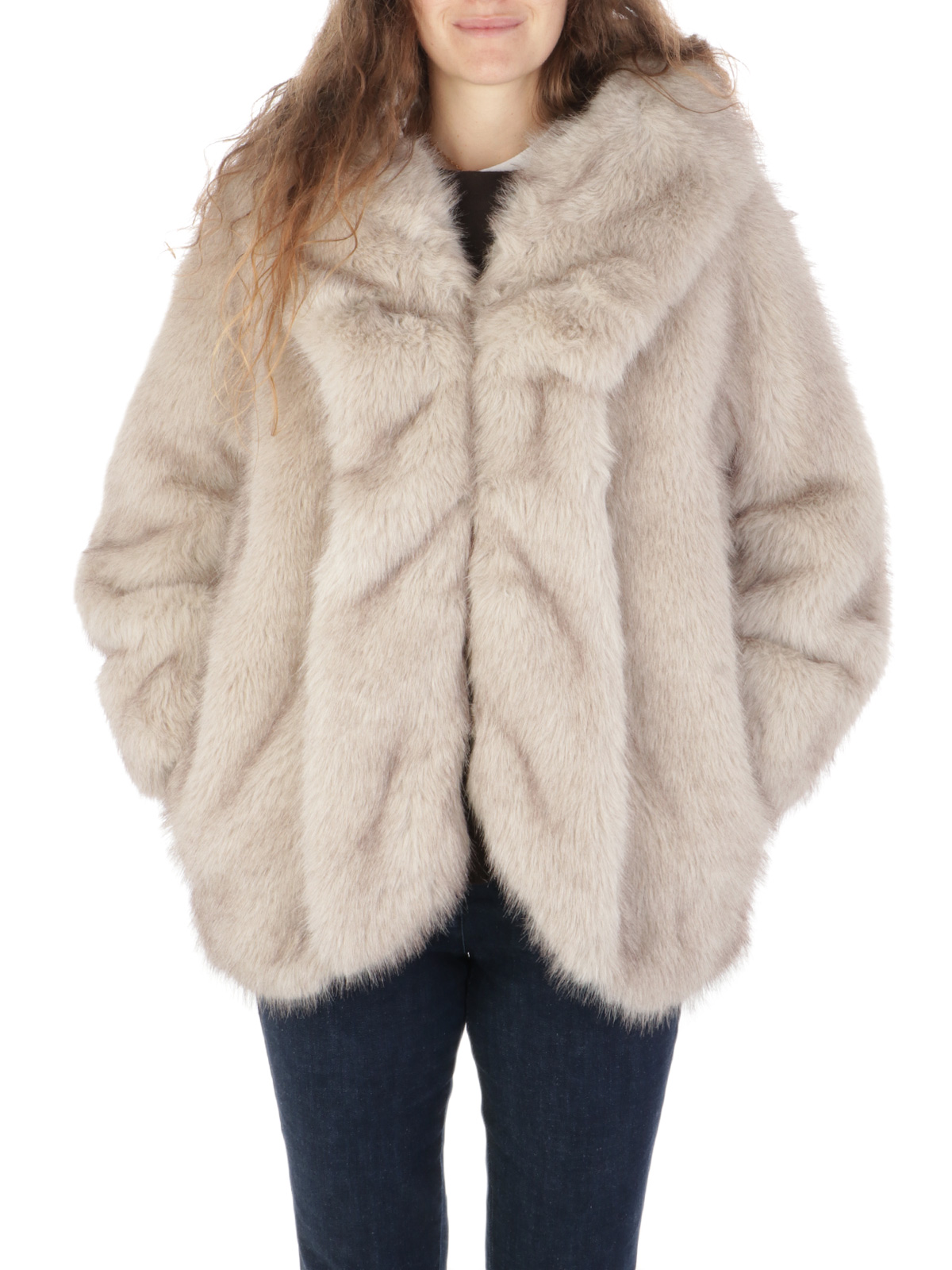 NENETTE Giacca Donna Penny in Ecopelliccia Perla 38BB.PENNY Botta B Abbigliamento