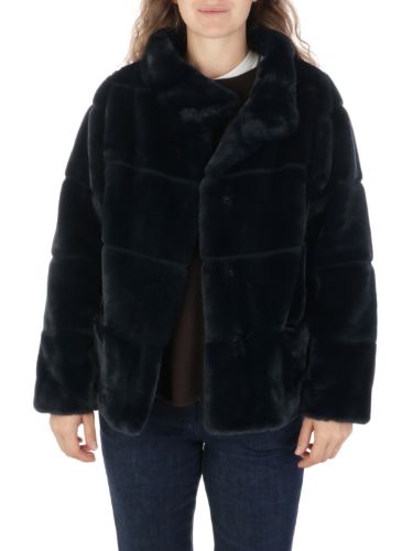 NENETTE Giacca Donna Palma in Ecopelliccia Blu Navy 38BB.PALMA Botta B Abbigliamento