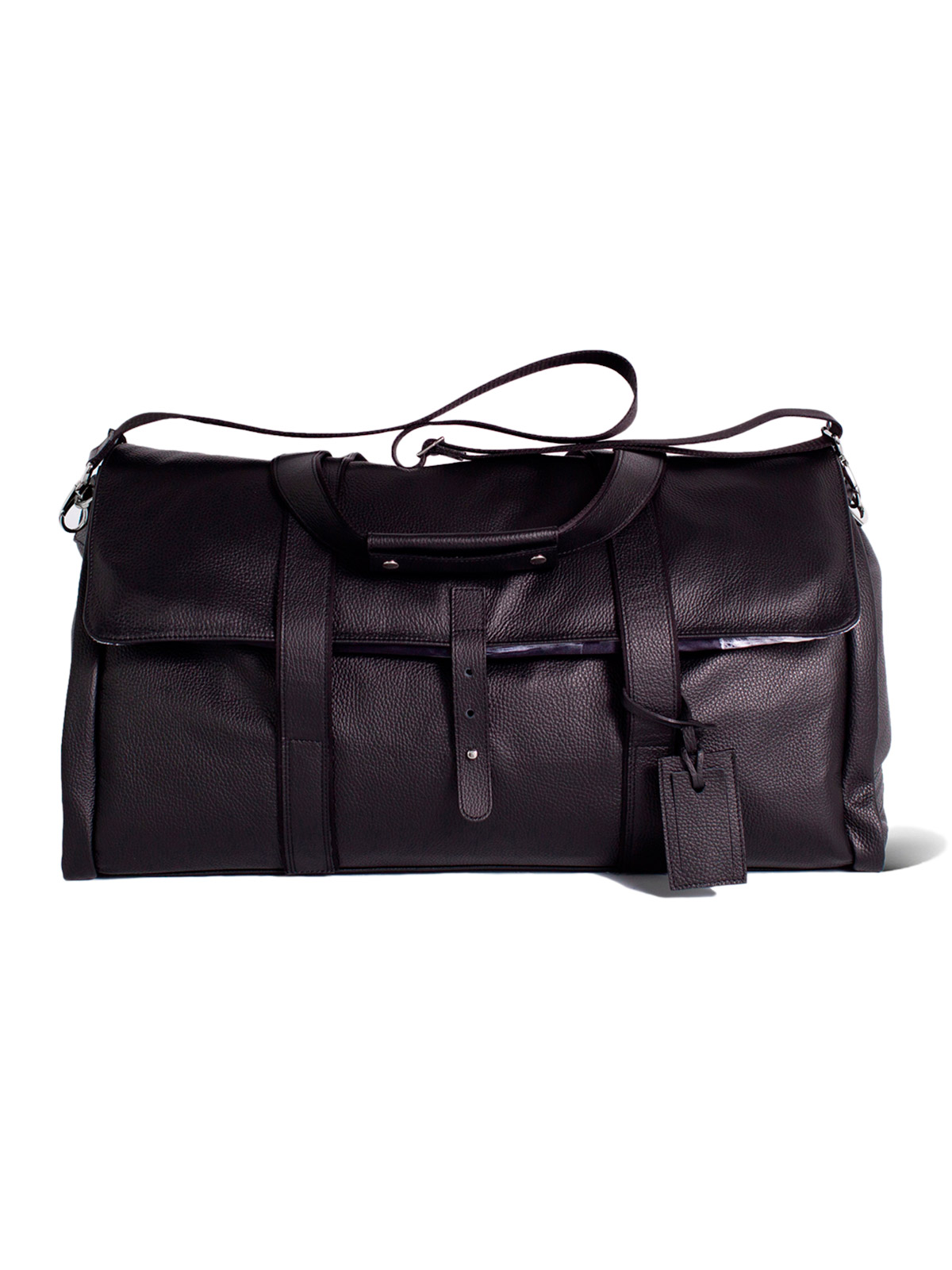 LUDOVICO MARABOTTO | Borsone Reginald con Porta Abiti Black/Regimental |  LM_REGINALD | Botta \u0026 B Abbigliamento