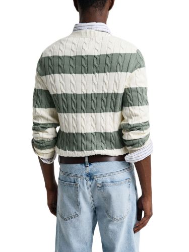 Immagine di Gant | Striped Cotton Cable C-Neck