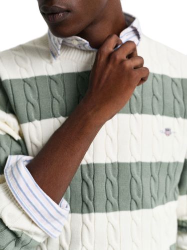 Immagine di Gant | Striped Cotton Cable C-Neck