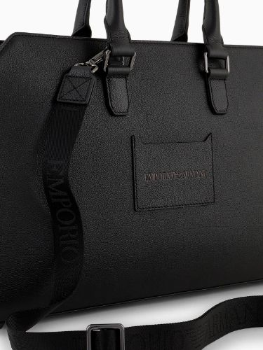 Immagine di EMPORIO ARMANI | Borsa Business Uomo in Pelle Bottalata