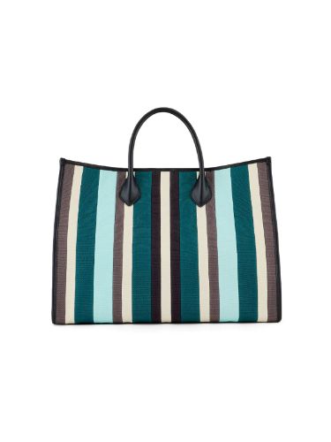 Immagine di EMPORIO ARMANI | Shopper in Canvas a Righe