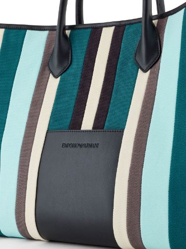 Immagine di EMPORIO ARMANI | Shopper in Canvas a Righe