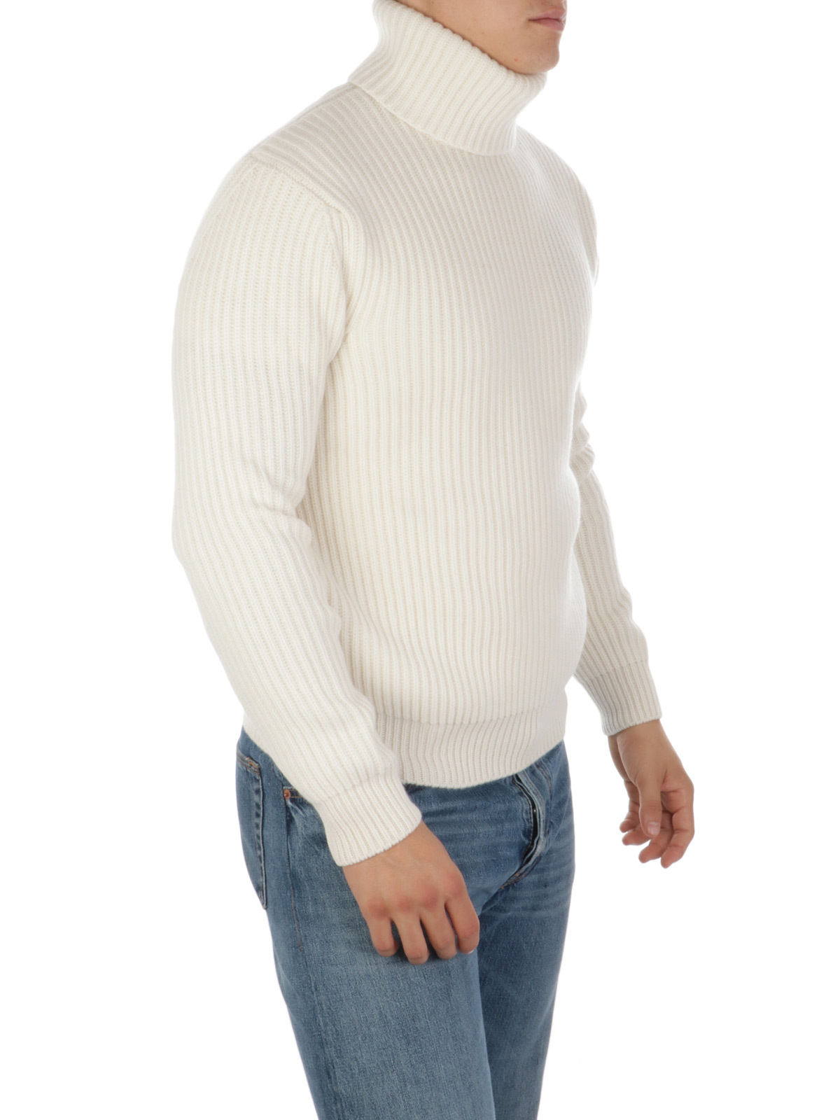 Picture of MALO | Men's Ribbed Cashmere Turtleneck Sweater