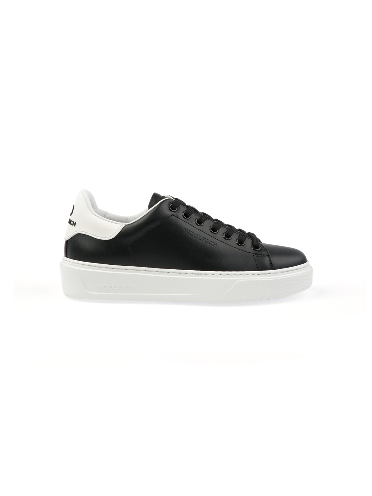 WOOLRICH Women's Classic Court Trainers Black/White | WFW232.501.2060 ...