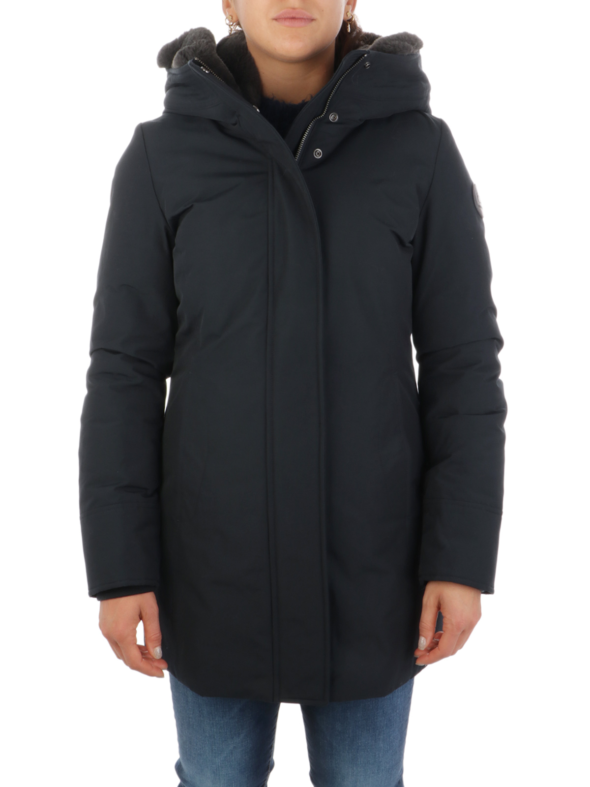 WOOLRICH Women's Boulder Parka Jacket Dark Navy | WWOU0724FR | Botta ...