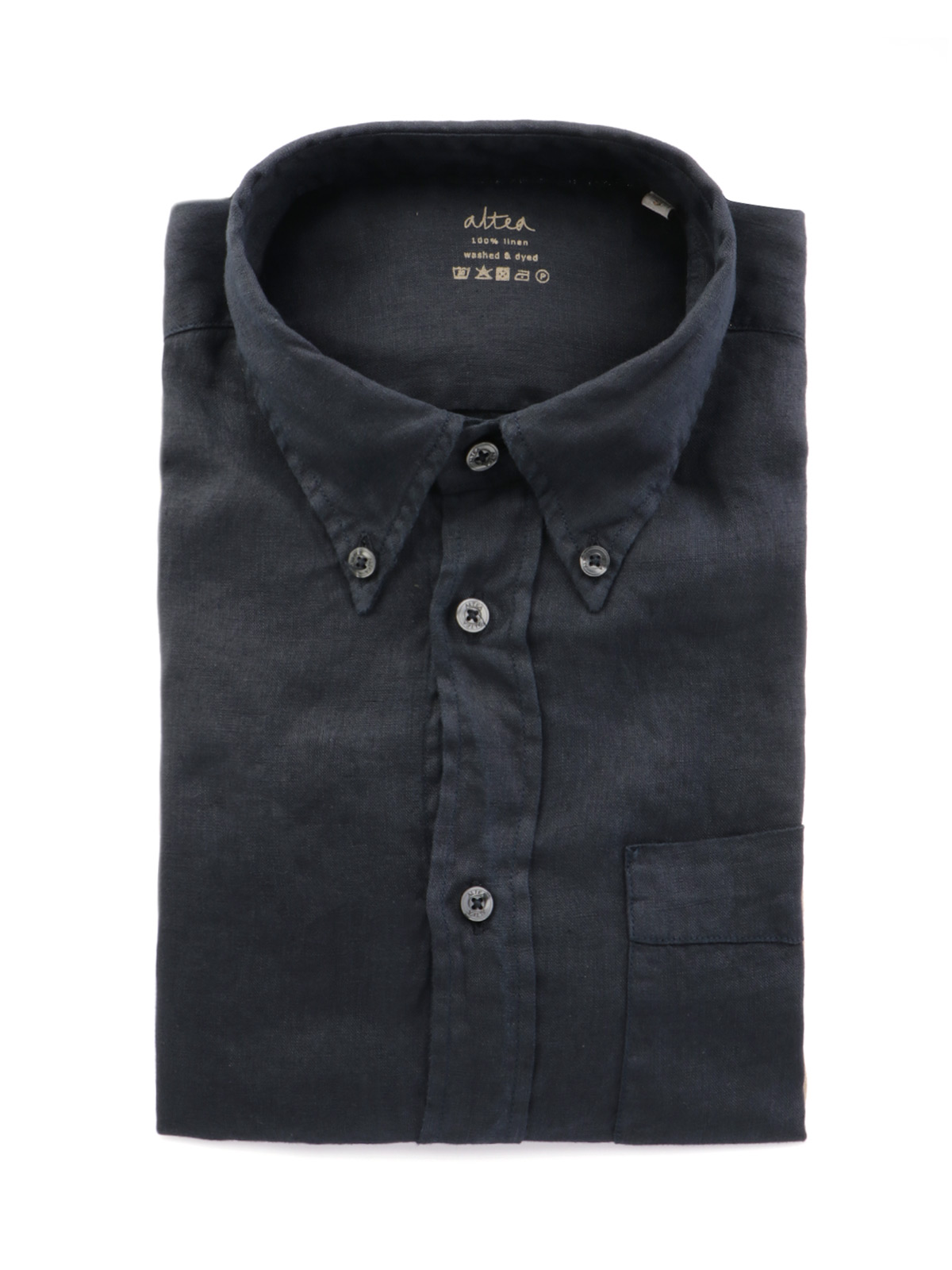 ALTEA Camicia Uomo In Lino Tinto In Capo