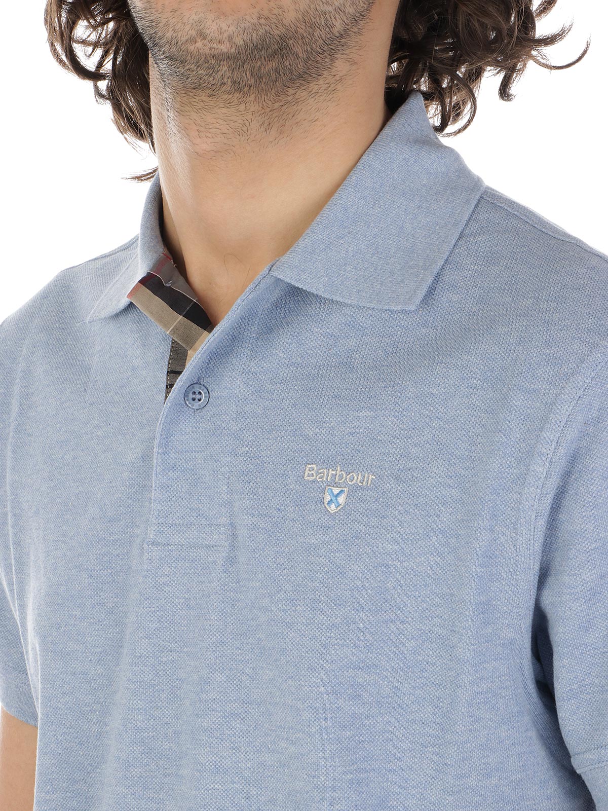 Picture of BARBOUR | Men's Polo Shirt In Cotton Piqué