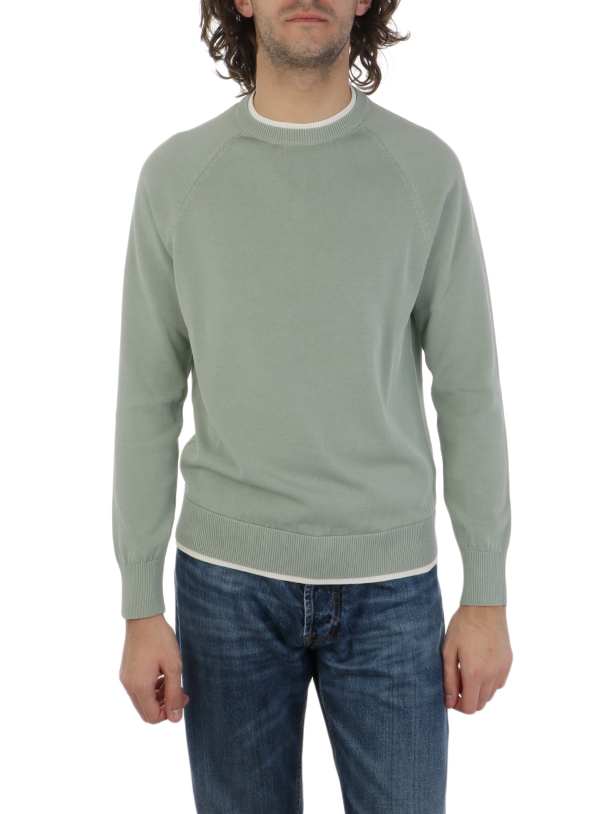 Picture of ELEVENTY | Men's Crew Neck Sweater In Cotton