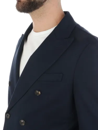 Picture of CIRCOLO 1901 | Men's Double-Breasted Cotton Piqué Blazer