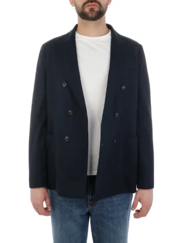 Picture of CIRCOLO 1901 | Men's Double-Breasted Cotton Piqué Blazer