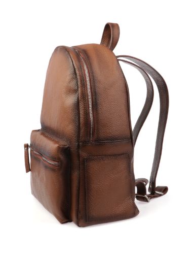 Picture of ALBERTO LUTI | Men's Aged Leather Backpack