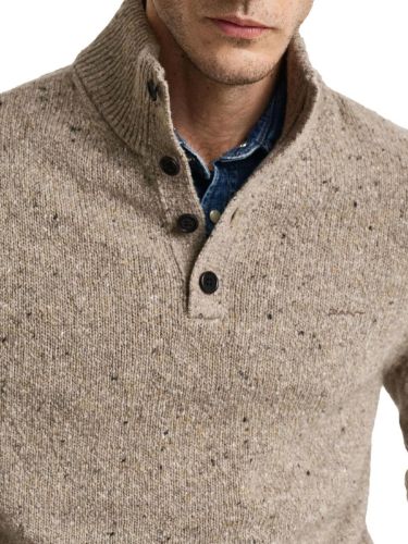 Picture of Gant | Wool Blend Neps Half Buttoned