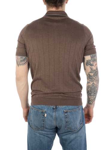 Picture of BARBA | Men's Ribbed Silk T-Shirt