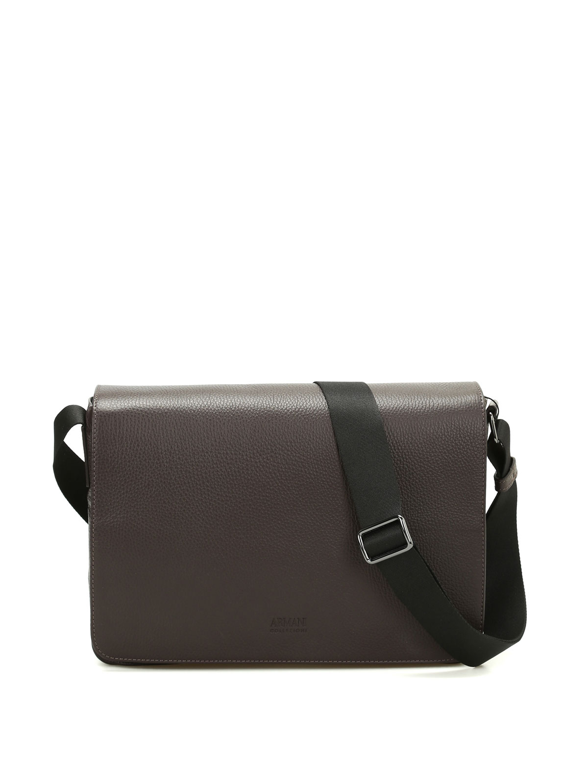 armani leather messenger bag