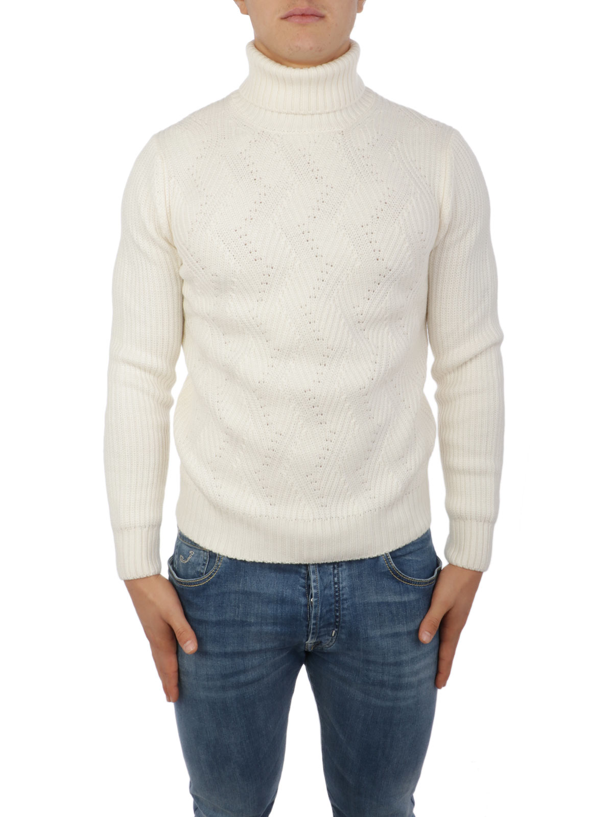 cream roll neck mens