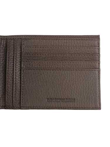 Picture of EMPORIO ARMANI | Men's Tumbled Leather Bi Fold Wallet