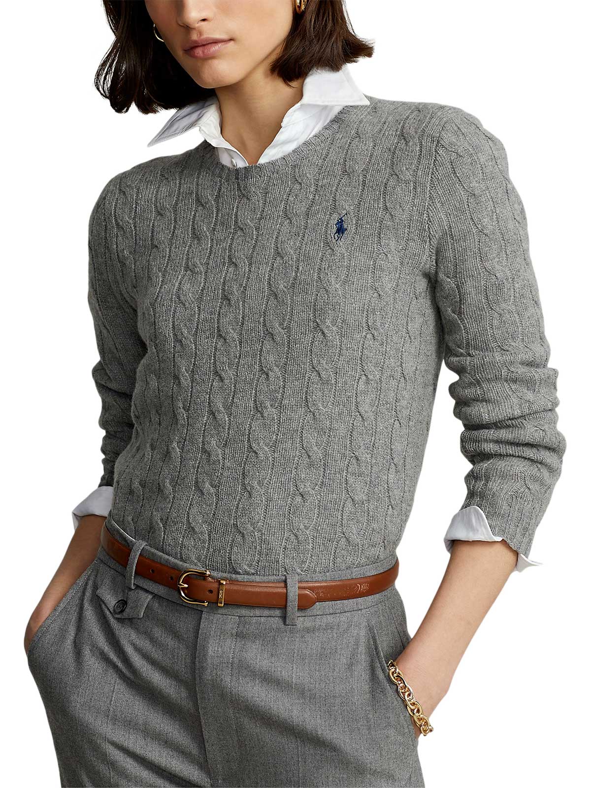 Polo Ralph Lauren Long Sleeve Pullover FAWN GREY HEATHER 211875831008 Botta B Online Store