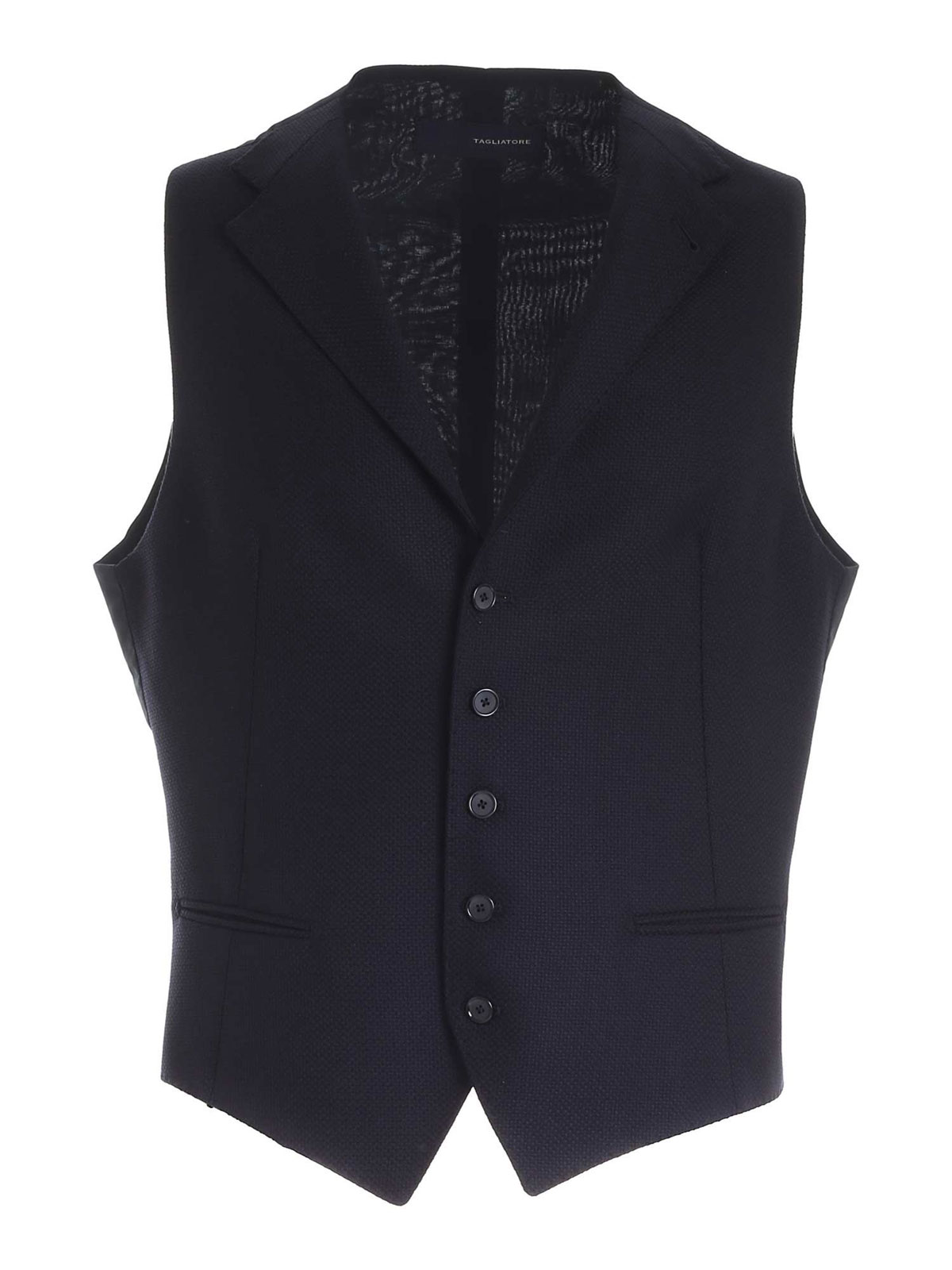 TAGLIATORE Men's Virgin Wool Vest Dark Blue | DENNISF 12UIG266 | Botta \u0026 B  Online Store