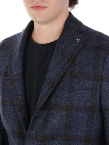 Picture of BORBONICI | Men's Overcheck Wool Blazer Jacket