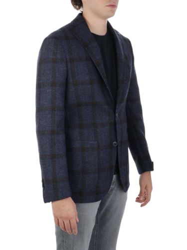 Picture of BORBONICI | Men's Overcheck Wool Blazer Jacket