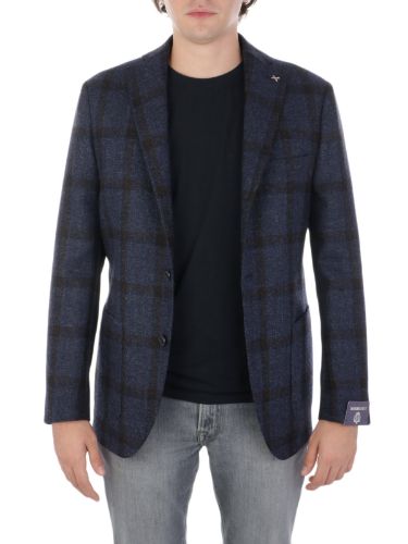 Picture of BORBONICI | Men's Overcheck Wool Blazer Jacket