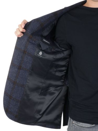 Picture of BORBONICI | Men's Overcheck Wool Blazer Jacket