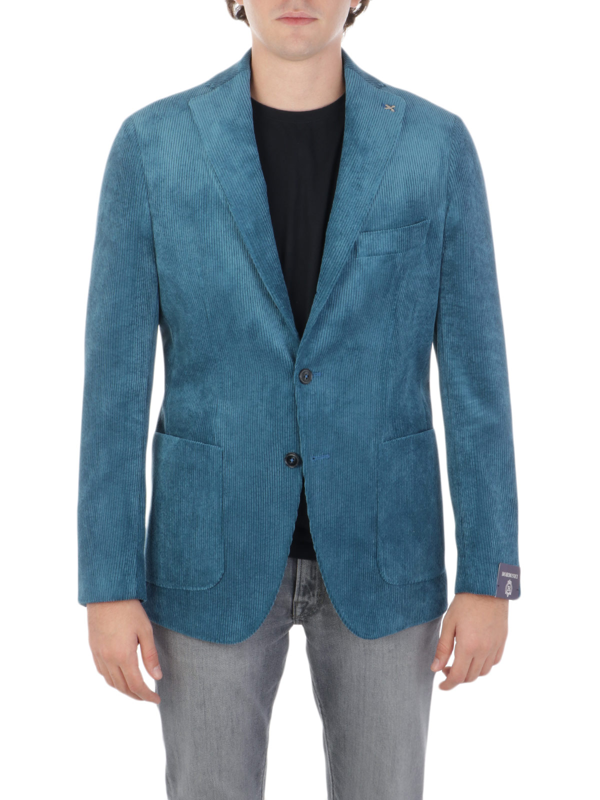 BORBONICI Men s Ribbed Velvet Blazer Jacket