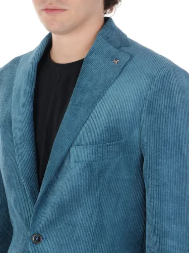 Picture of BORBONICI | Men's Ribbed Velvet Blazer Jacket