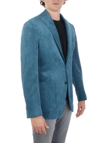 Picture of BORBONICI | Men's Ribbed Velvet Blazer Jacket
