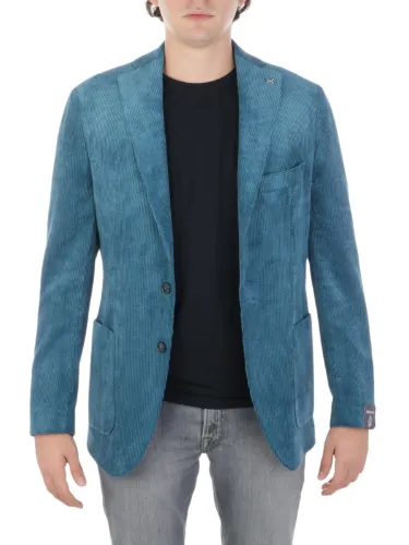 Picture of BORBONICI | Men's Ribbed Velvet Blazer Jacket