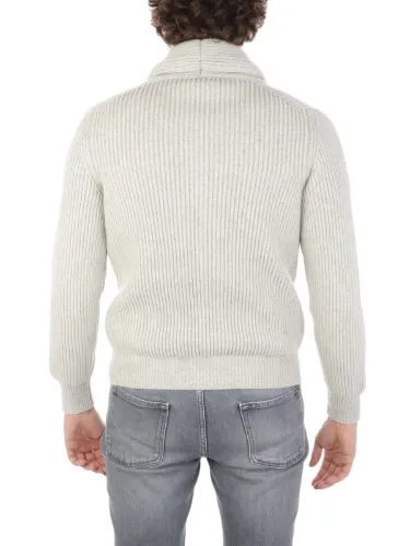 Picture of MAGAZZINO RICAMBI | Men's Cashmere and Wool Shawl Cardigan