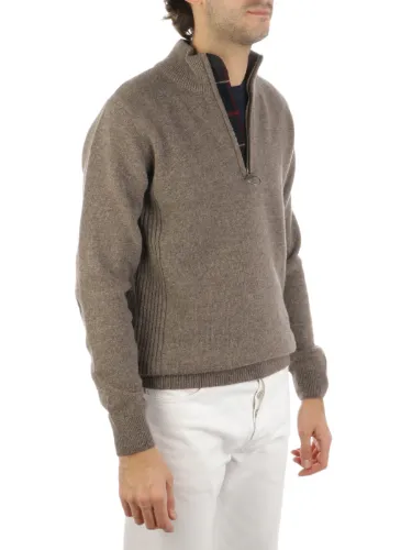 Picture of BARBOUR | Men's Holden Half Zip Wool Sweater