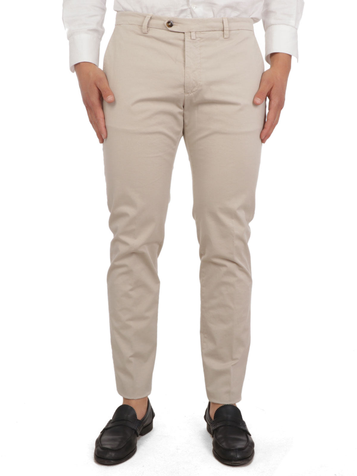 BRIGLIA 1949 Pantalone Uomo in Cotone Stretch Crema | BG04.320706 | Botta \u0026  B Abbigliamento