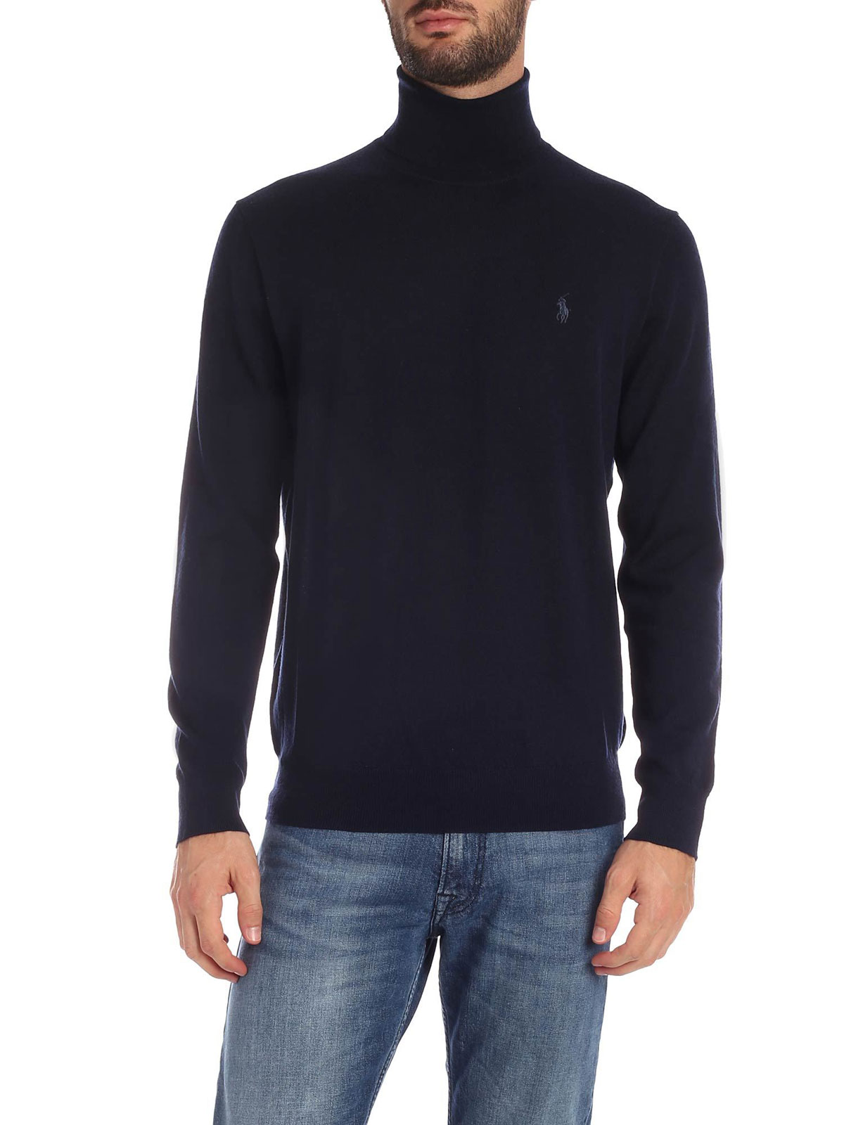 POLO RALPH LAUREN Dolcevita Uomo in Merino Hunter Navy | 710771090002 |  Botta \u0026 B Abbigliamento