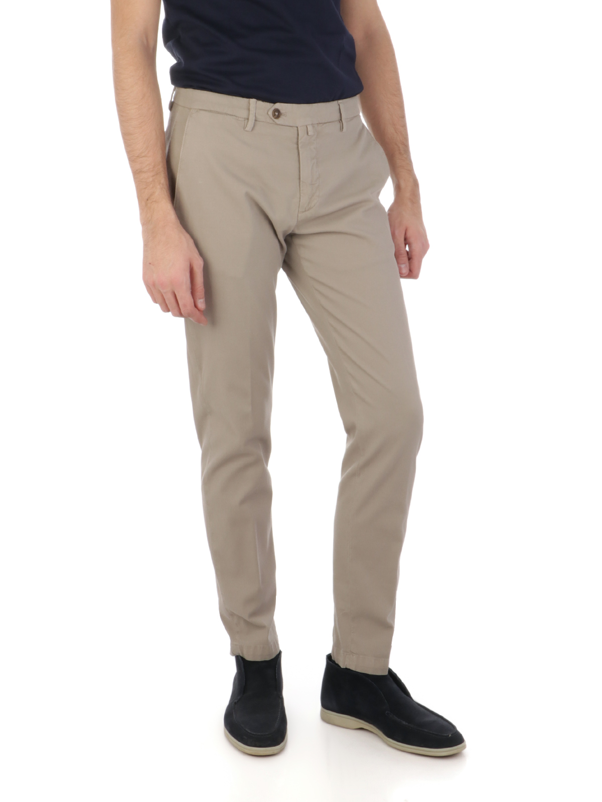 Picture of BRIGLIA | Men's Trousers In Textured Stretch Cotton